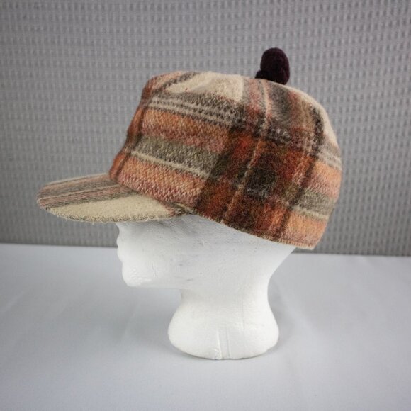 Wool Plain Tweed Hunting Insulated Hat Vintage 1980's - Picture 3 of 8